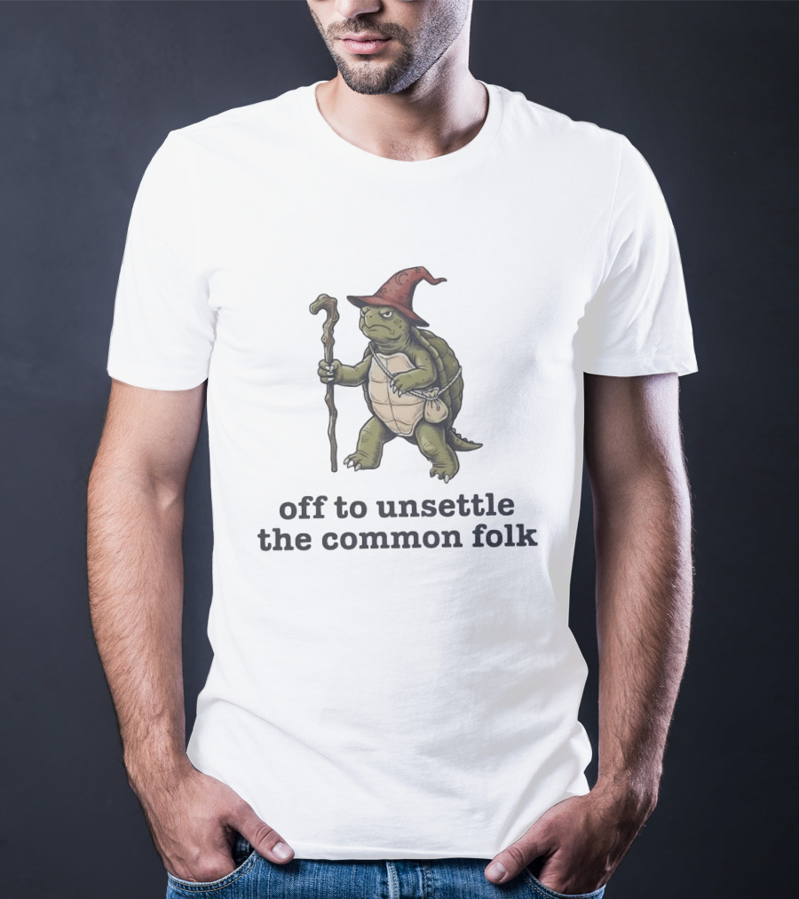 Wizard Turtle Off To Unsettle The Common Folk In Magical Adventure T-Shirt