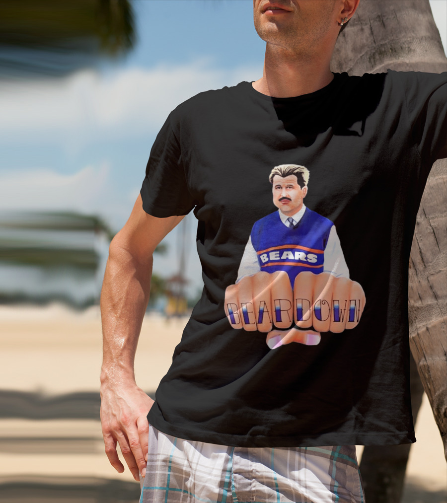 Chicago Bears Mike Ditka Bear Down Fists T-Shirt