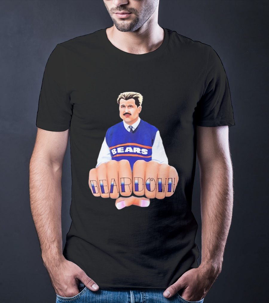 Chicago Bears Mike Ditka Bear Down Fists T-Shirt