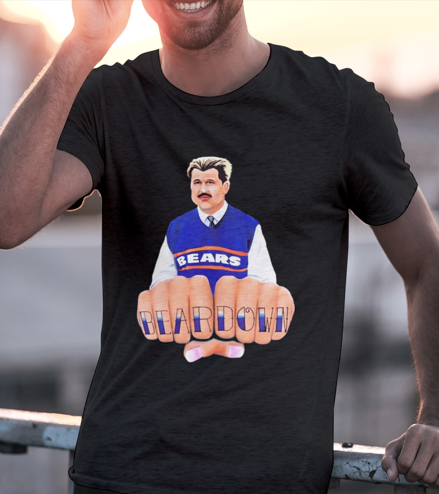 Chicago Bears Mike Ditka Bear Down Fists T-Shirt