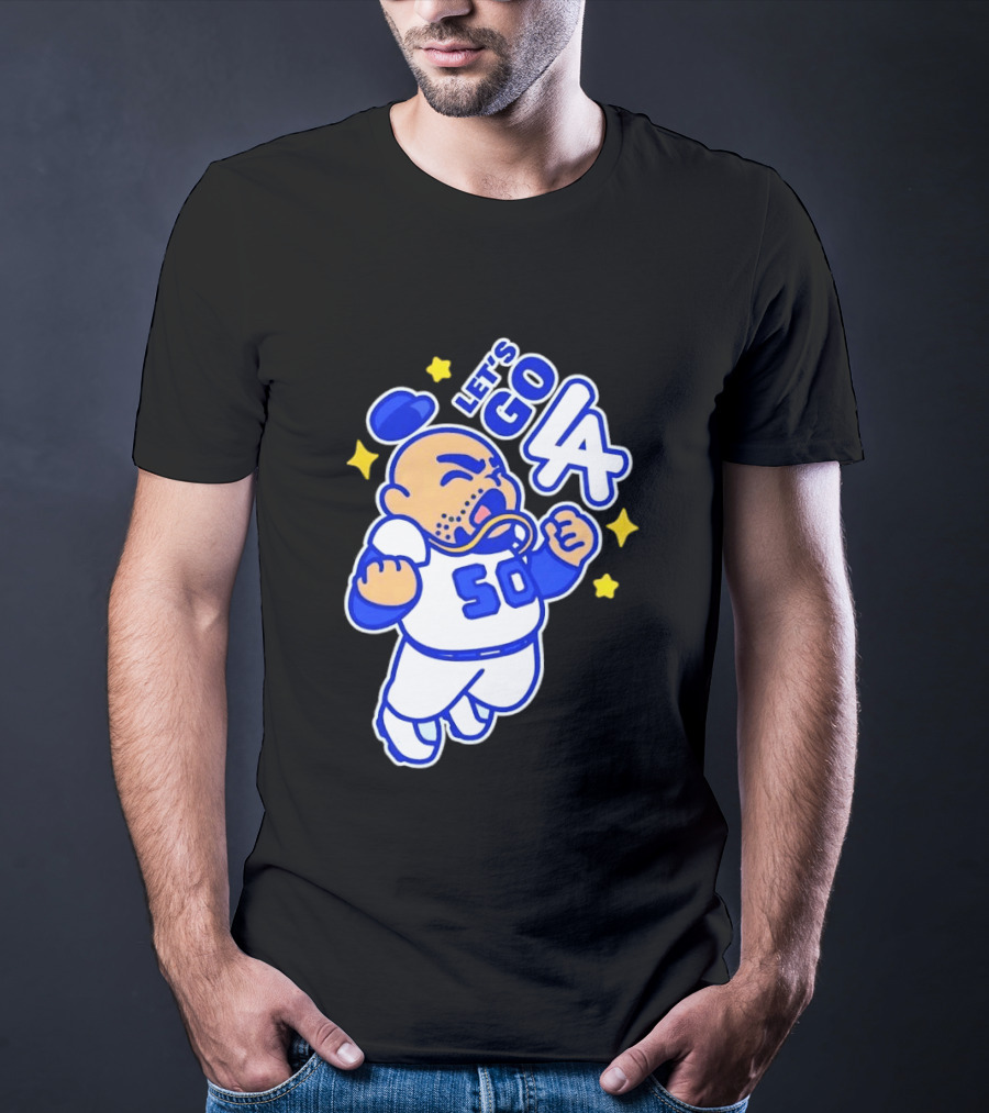 Let's Go LA No 50 Baseball Cartoon Player T-Shirt