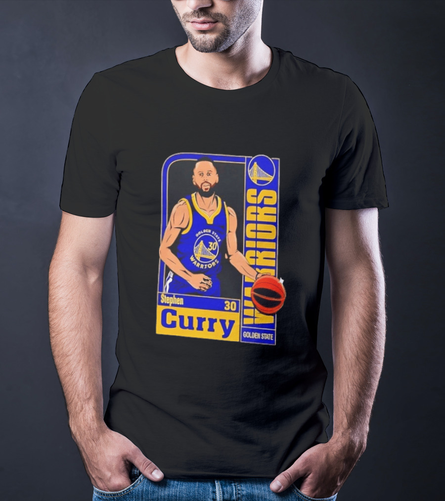 Golden State Warriors Stephen Curry 30 NBA Basketball Card 2026 T-Shirt