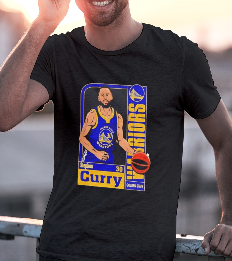 Golden State Warriors Stephen Curry 30 NBA Basketball Card 2026 T-Shirt