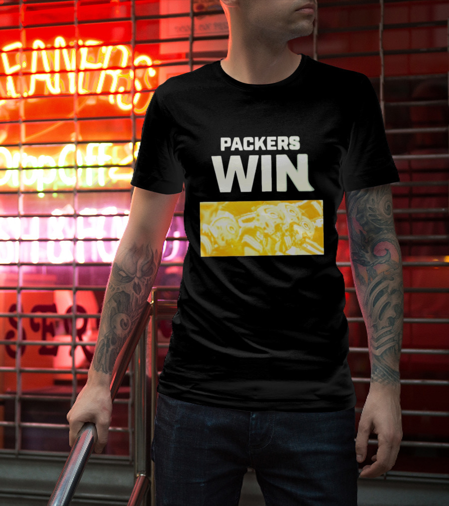 Packers Win Football Helmets Celebration T-Shirt