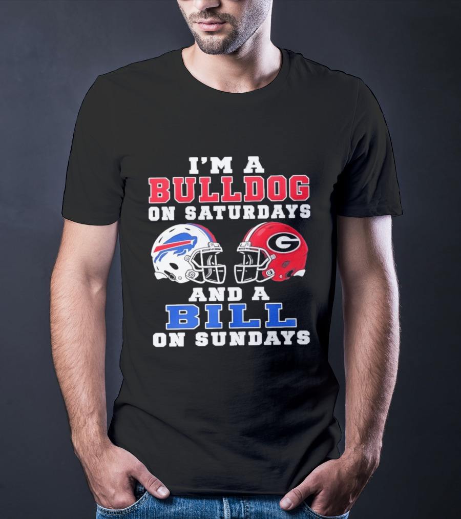 I'm A Bulldog On Saturdays And A Bill On Sundays Helmet T-Shirt