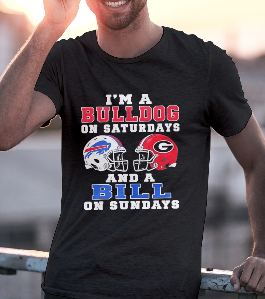 I'm A Bulldog On Saturdays And A Bill On Sundays Helmet T-Shirt