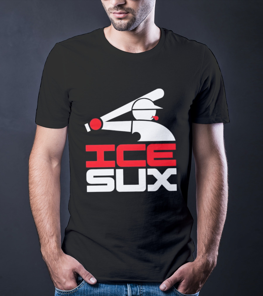 Ice Sux Baseball Player Sports Humor T-Shirt