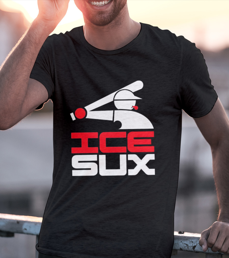 Ice Sux Baseball Player Sports Humor T-Shirt