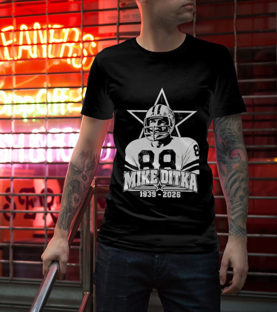 Dallas Cowboys Mike Ditka 1939 2026 Football Legend Star T-Shirt