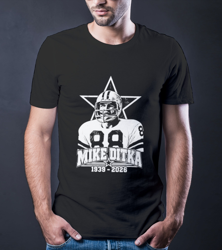Dallas Cowboys Mike Ditka 1939 2026 Football Legend Star T-Shirt