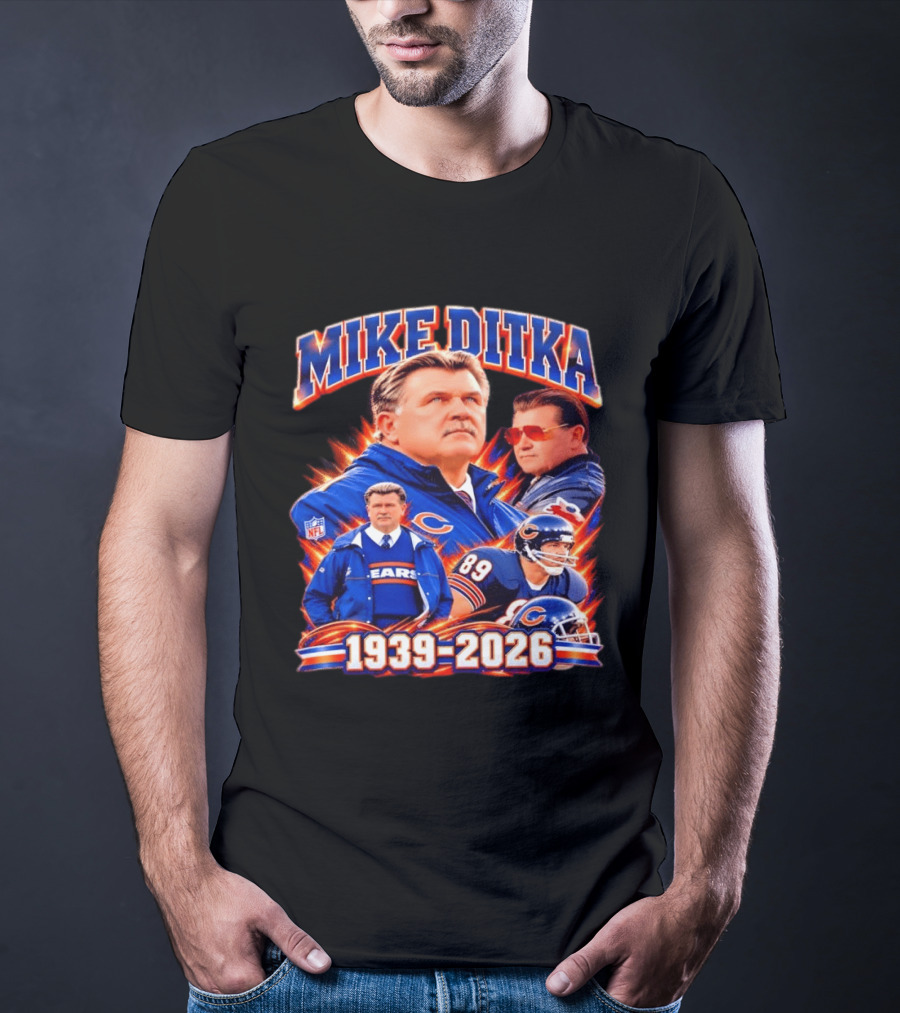 Mike Ditka Chicago Bears NFL Coach Legacy 1939 2026 T-Shirt