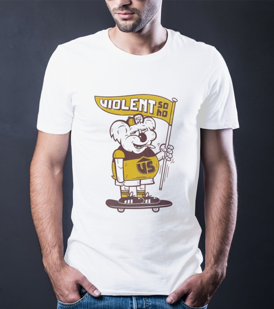 Violent Soho Brisbane Bears US Koala Skateboarding Fan T-Shirt