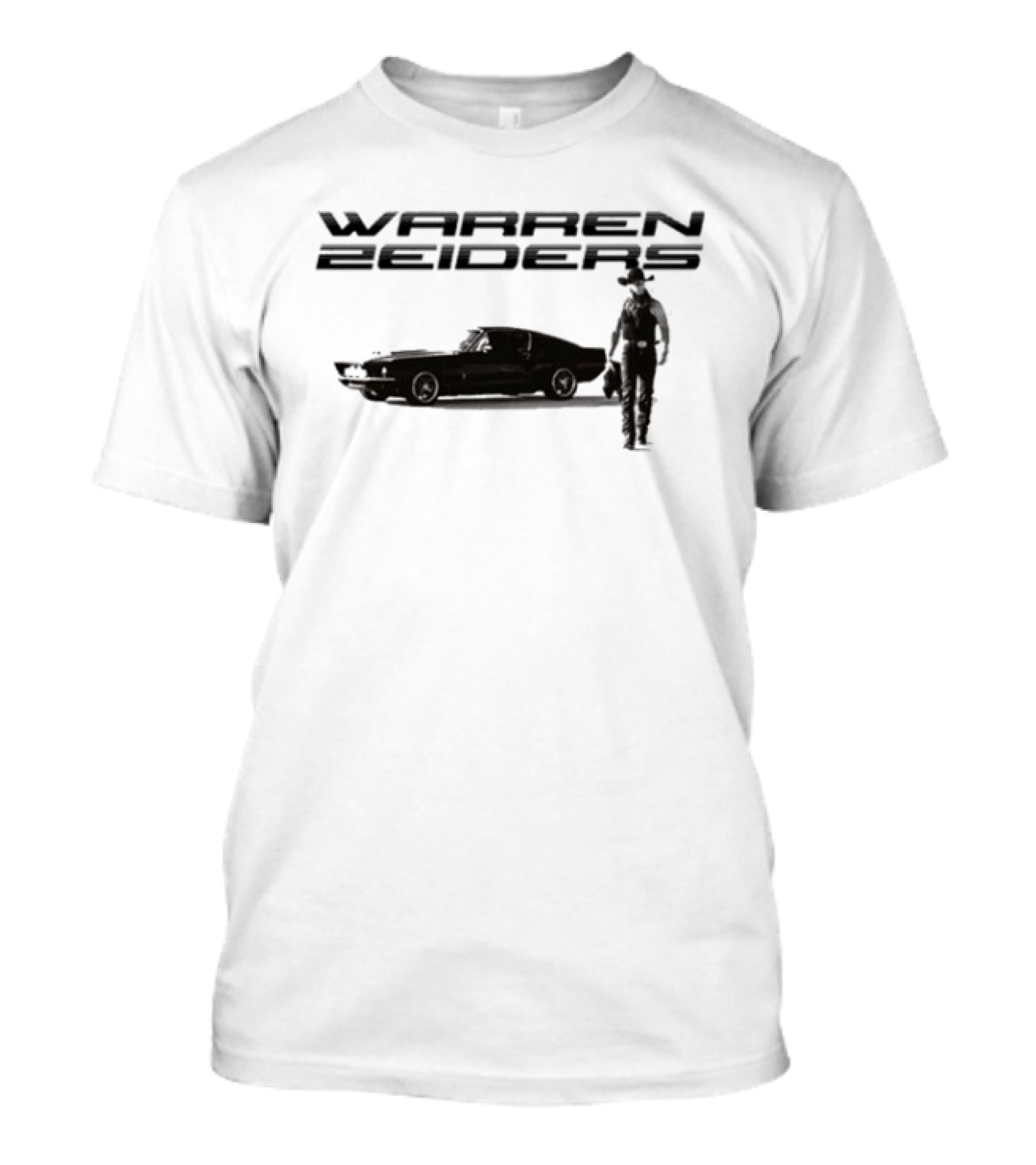 Warren Zeiders Silhouette With Classic Car Scene T-Shirt