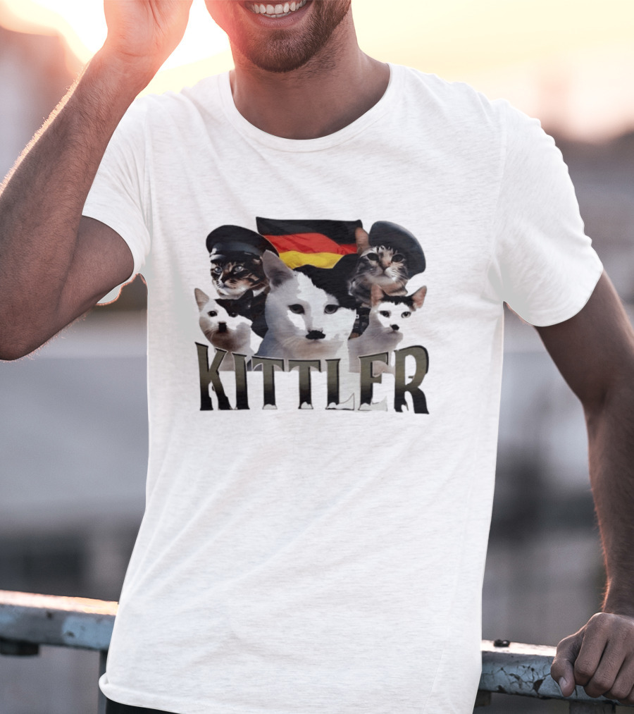 Kittler Cat Meme Kitten With German Flag And Hat T-Shirt