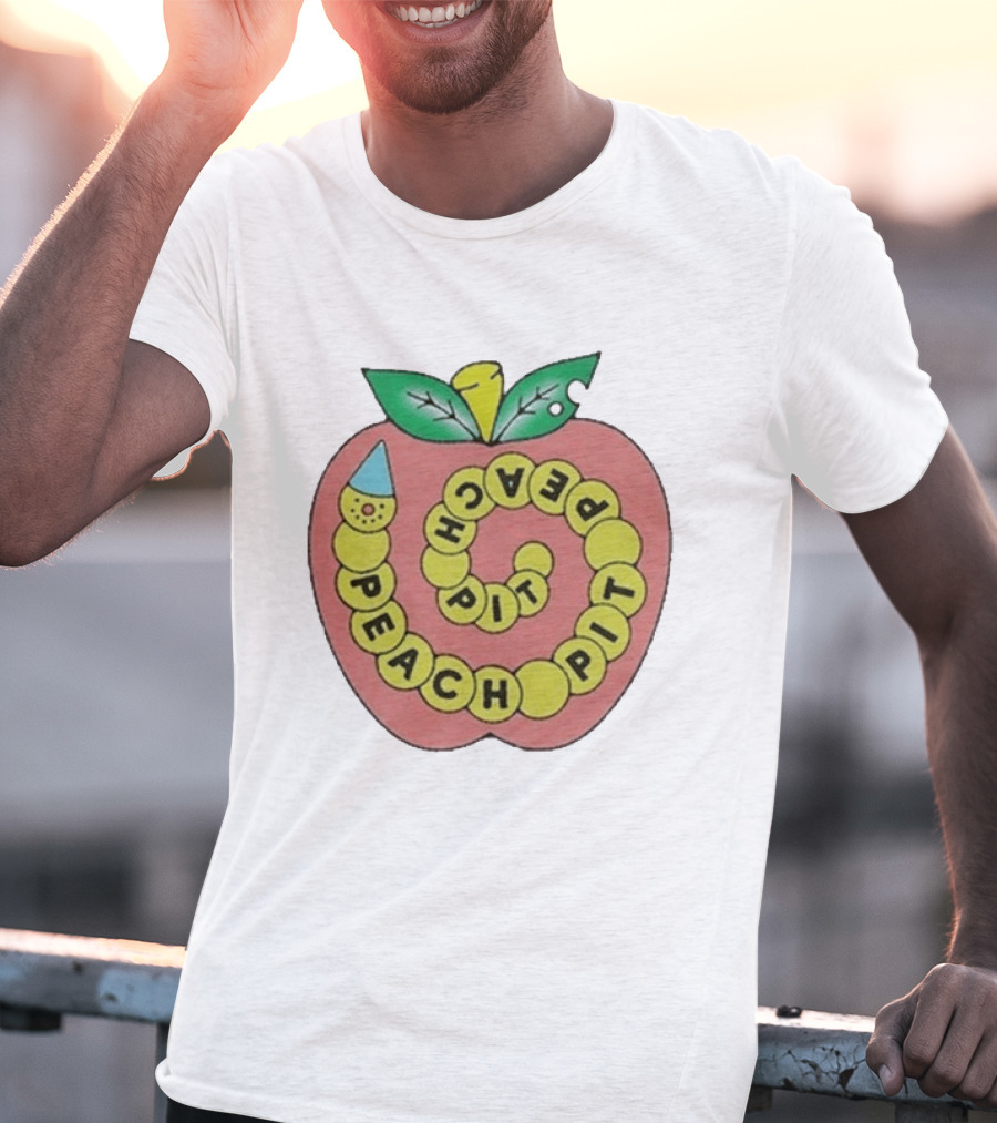 Peach Pit Caterpillar Spiral Apple Worm T-Shirt