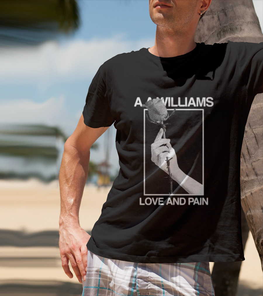Aawilliams Love And Pain Rose Hand T-Shirt