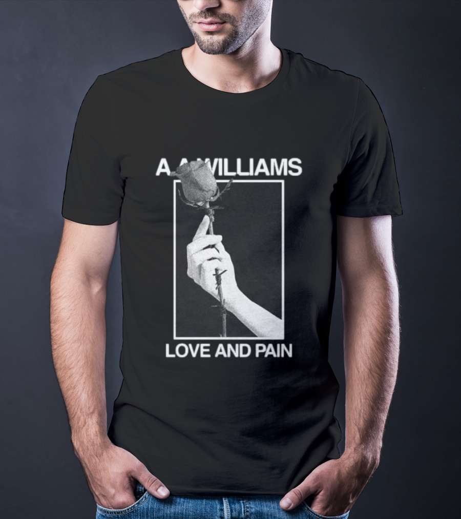 Aawilliams Love And Pain Rose Hand T-Shirt
