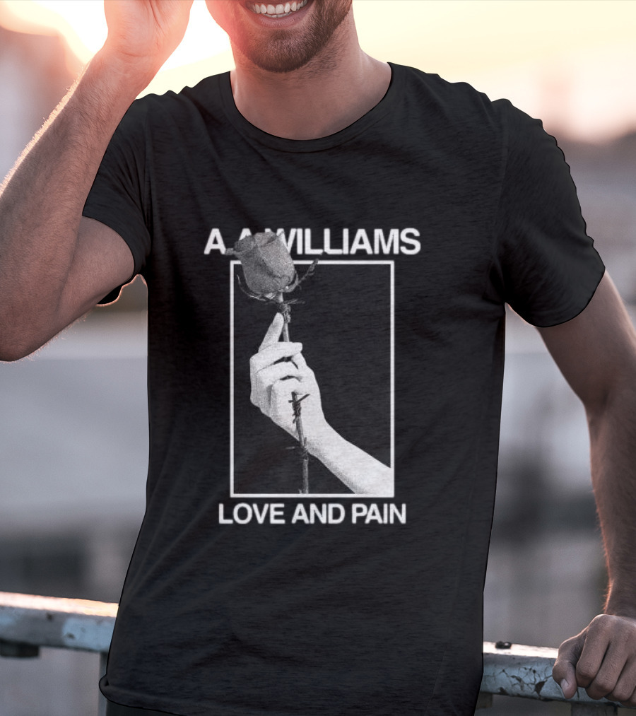Aawilliams Love And Pain Rose Hand T-Shirt
