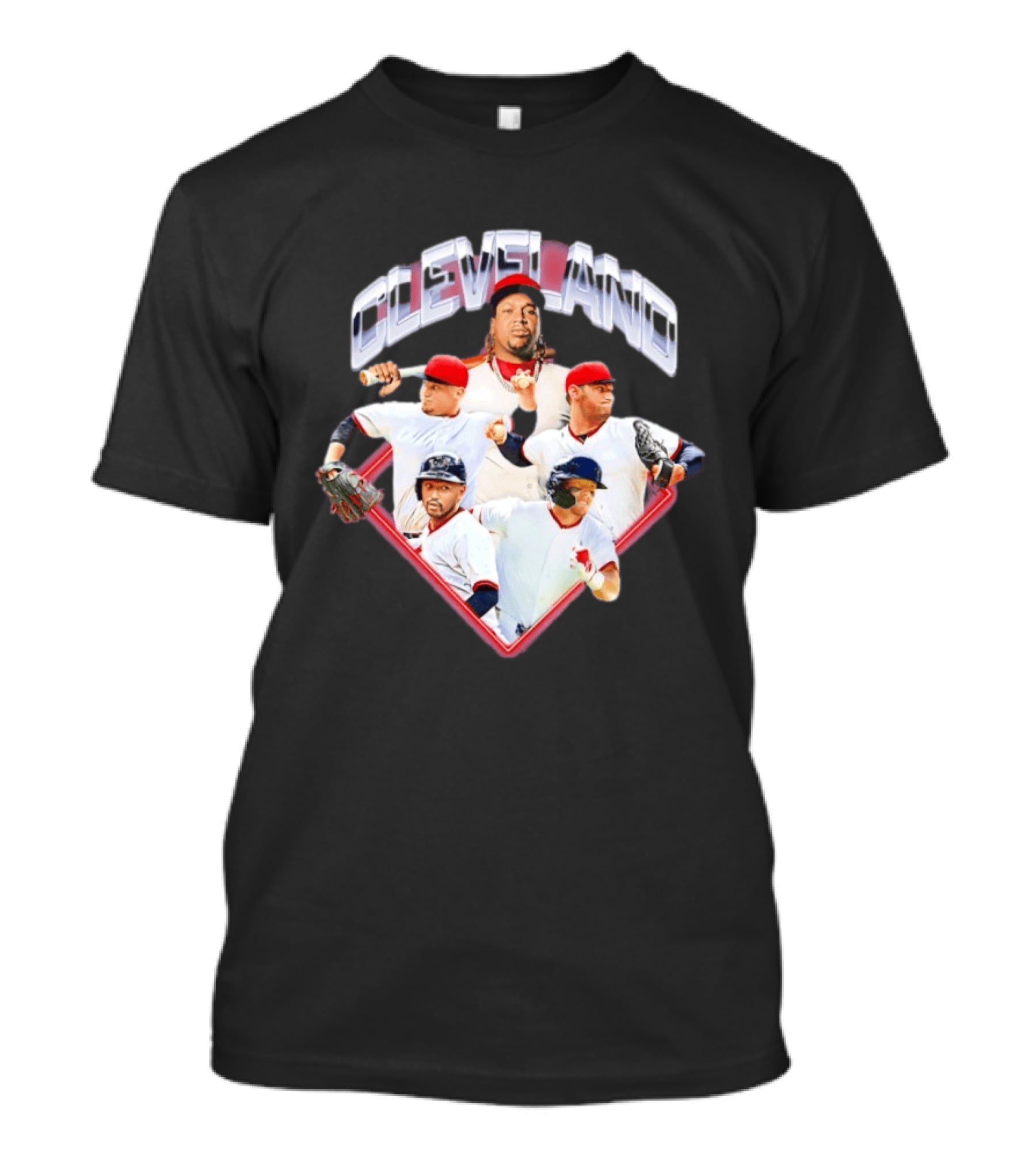 Cleveland Guardians MLB 2026 Diamond Stars Collage T-Shirt