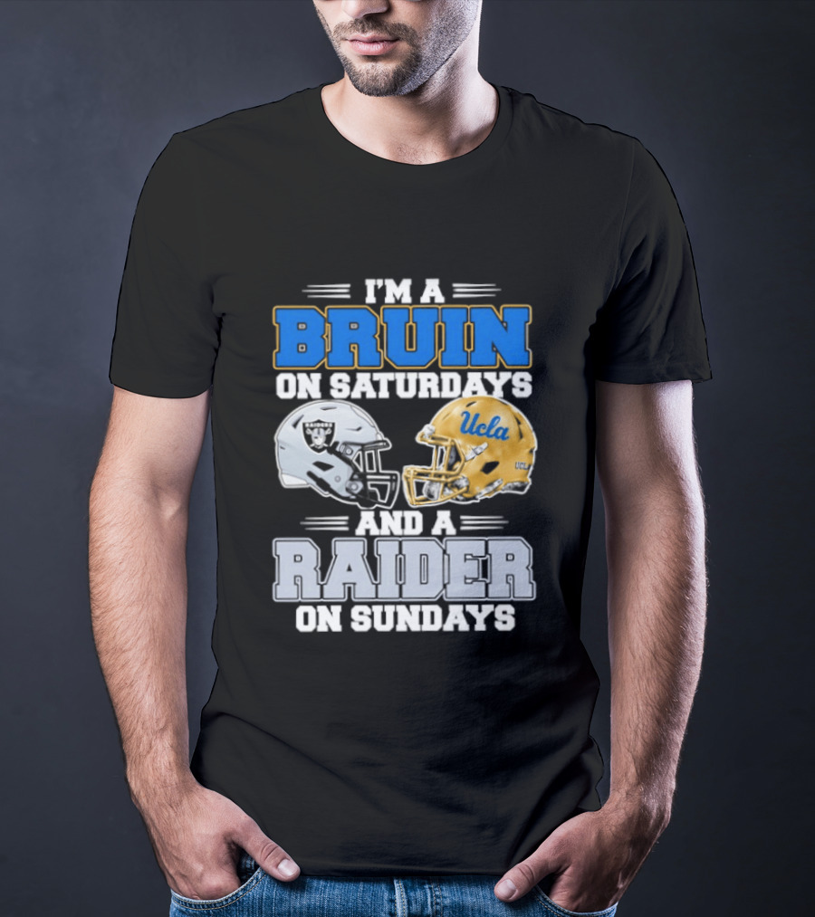 UCLA Bruin Saturdays Raider Sundays Football Fan Gear T-Shirt