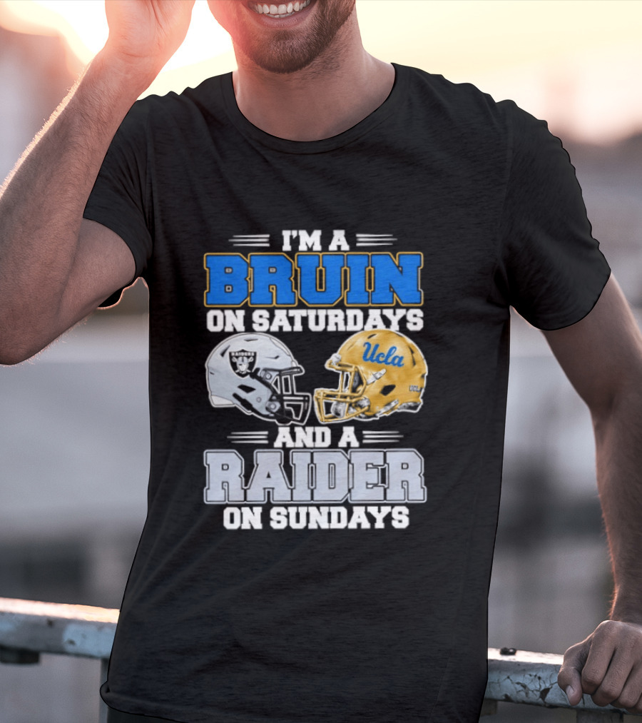 UCLA Bruin Saturdays Raider Sundays Football Fan Gear T-Shirt