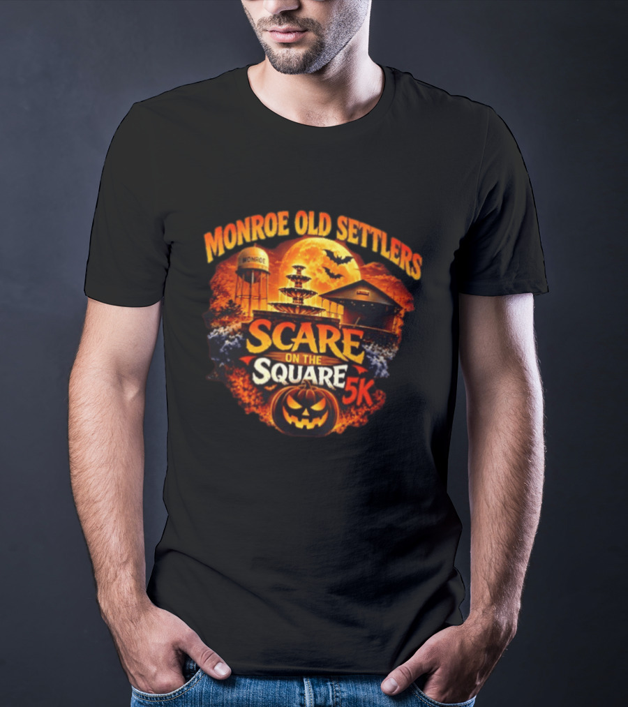 Monroe Old Settlers Scare On The Square 5K Pumpkin Festival Event T-Shirt
