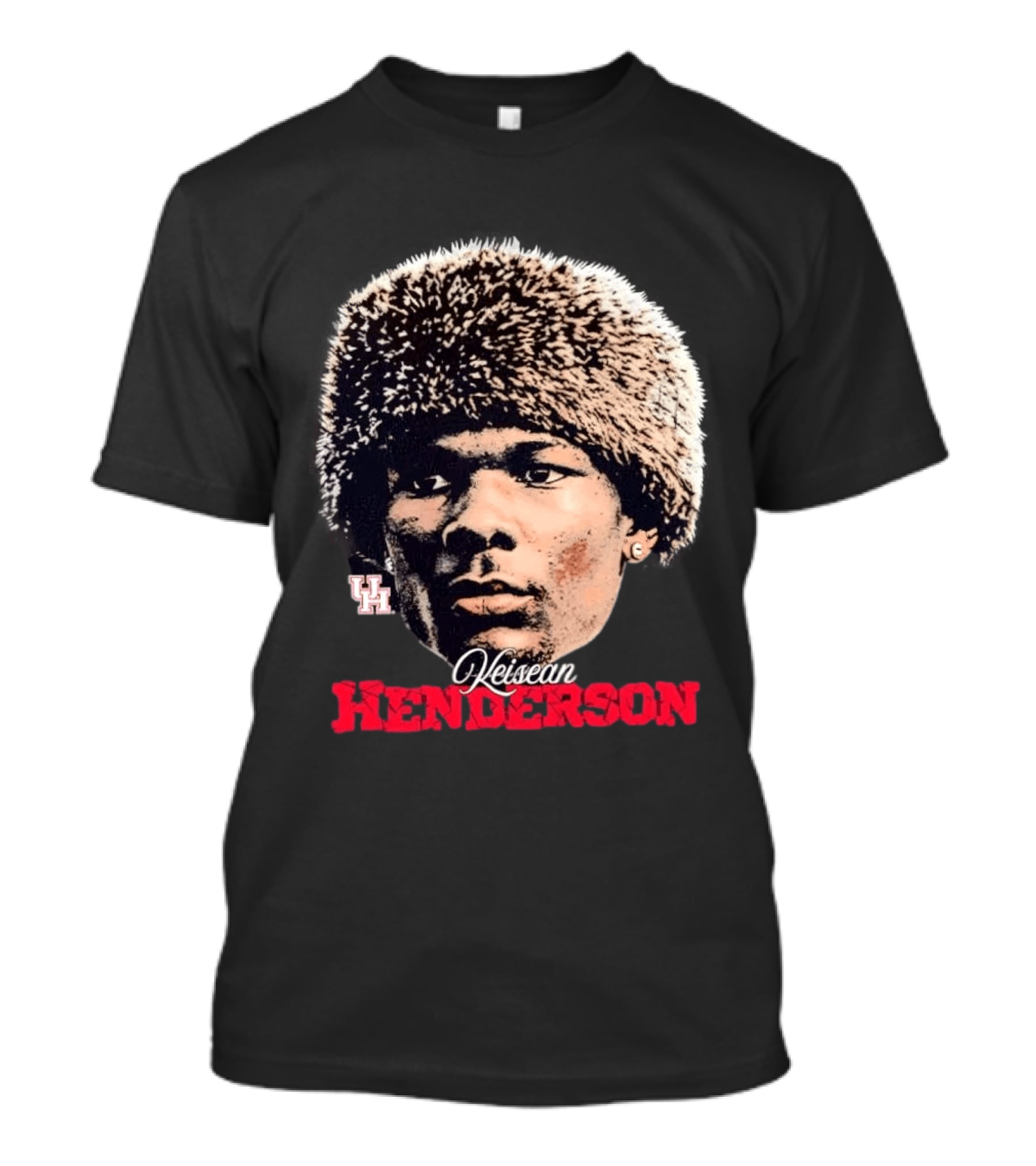 NCAA Football Houston Cougars Keisean Henderson UH Beanie T-Shirt