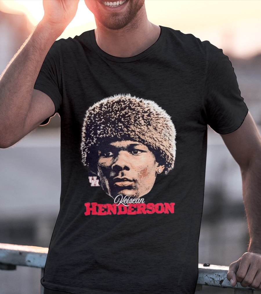 NCAA Football Houston Cougars Keisean Henderson UH Beanie T-Shirt