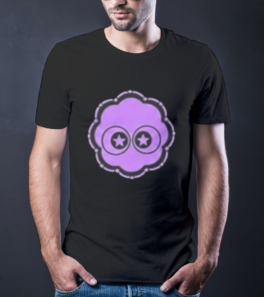 Ranboo Parti Pixel Bunny Star Eyes Purple T-Shirt