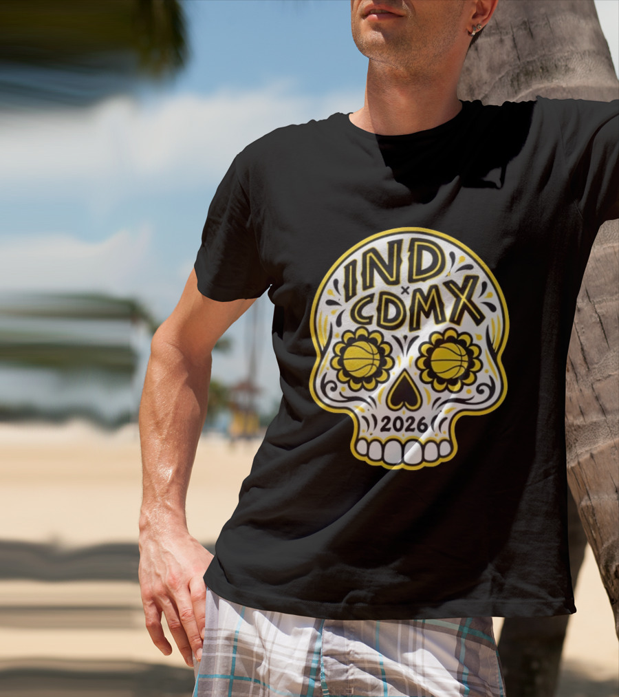 Indiana Pacers Indy CDMX 2026 Día De Muertos Mexico Skull T-Shirt