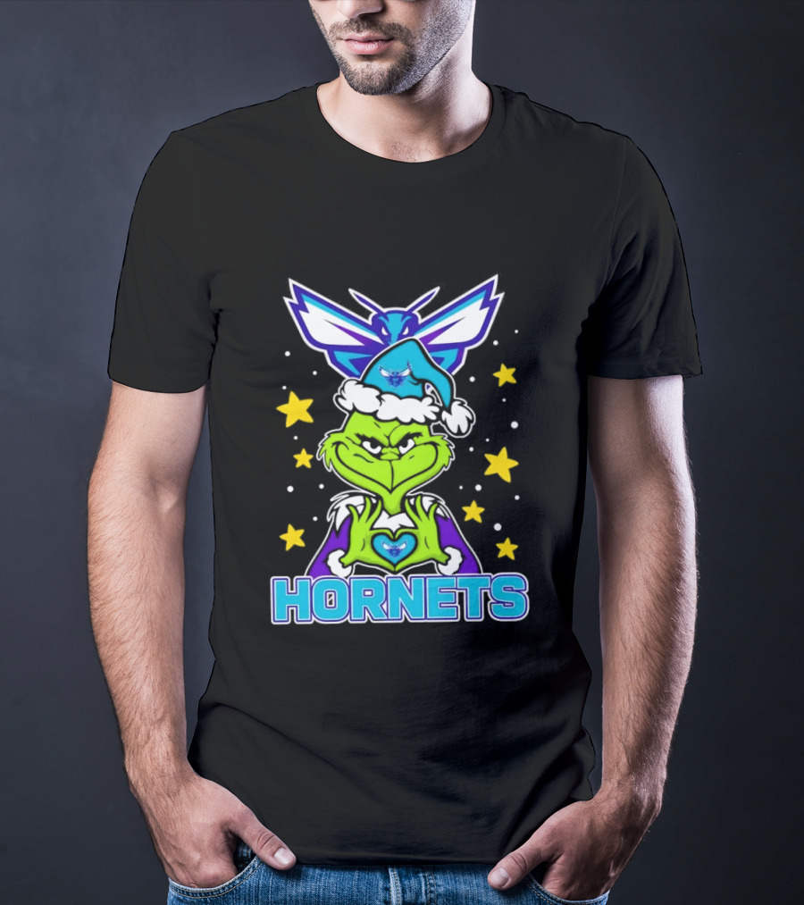 Hornets Christmas Grinch NBA Holiday Fan Gear T-Shirt
