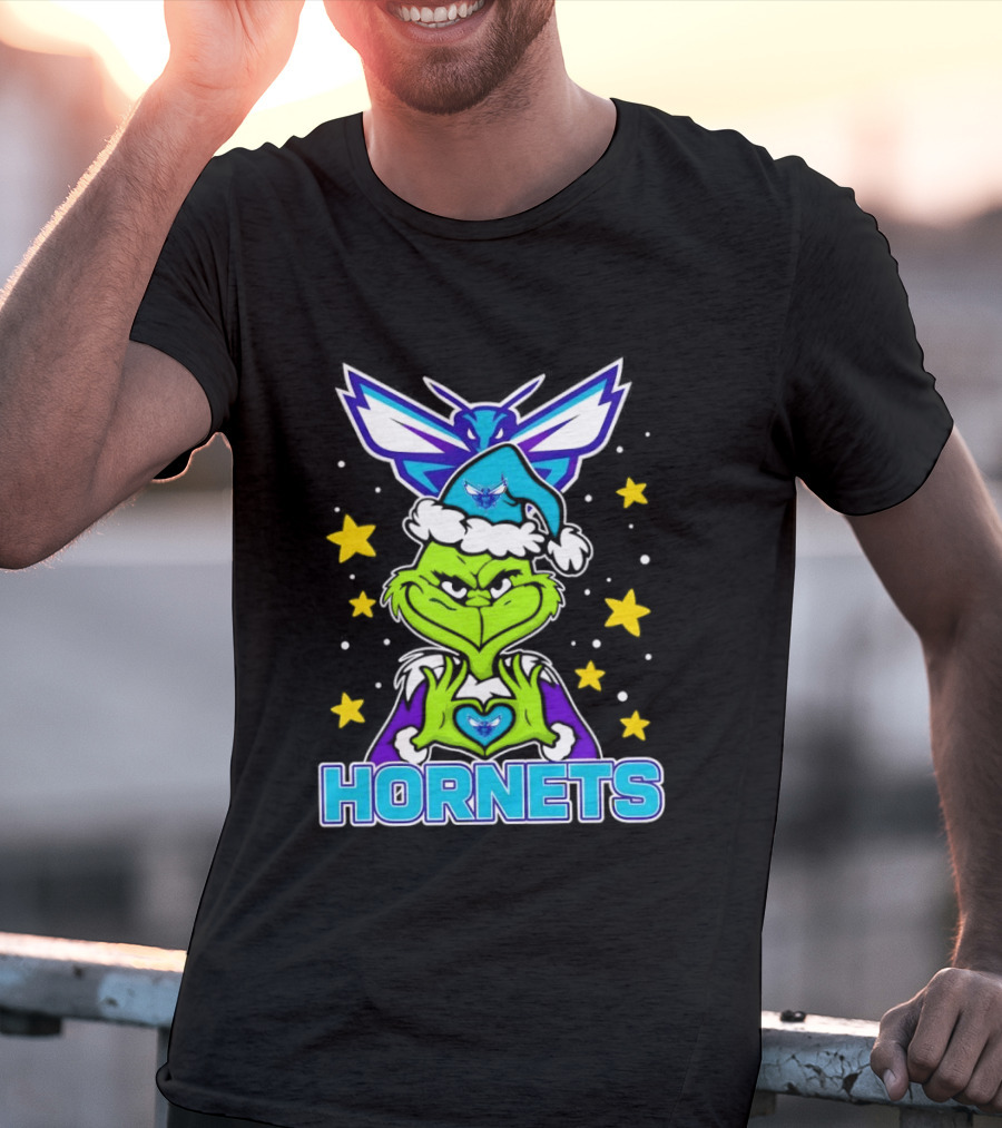 Hornets Christmas Grinch NBA Holiday Fan Gear T-Shirt