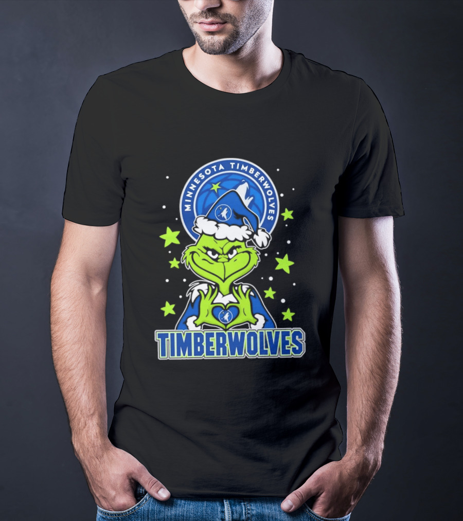 Minnesota Timberwolves Grinch Christmas Holiday T-Shirt