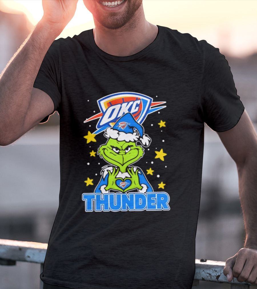 OKC Thunder NBA Christmas Grinch T-Shirt