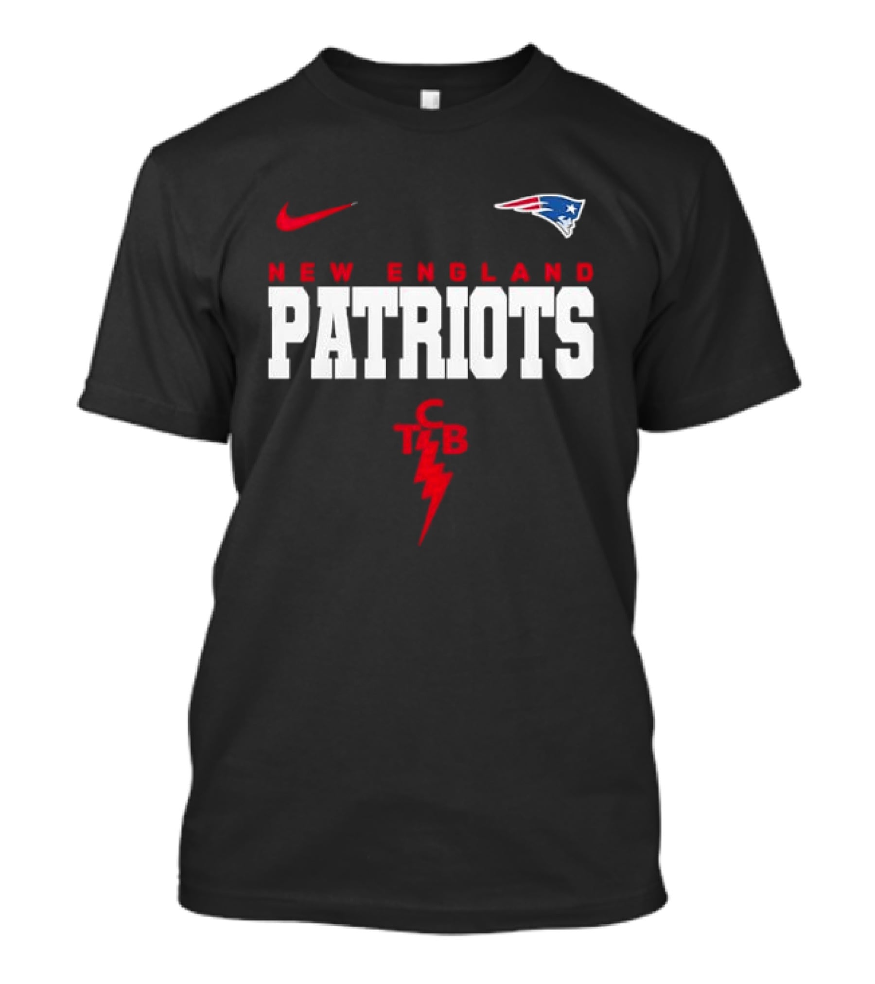 New England Patriots Elvis Presley TCB Lightning Bolt Nike T-Shirt