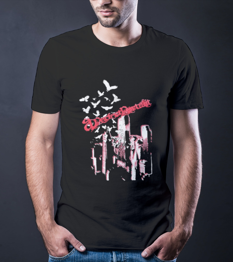 A Perfect Cityside Urban Skyline And Birds T-Shirt