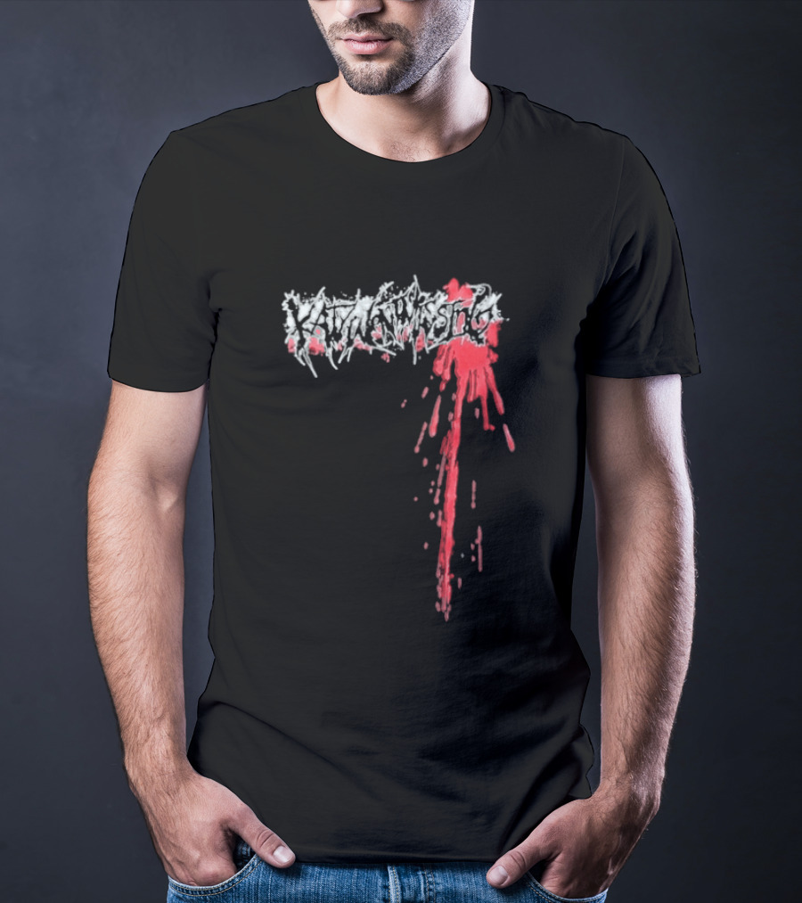 Kwm Bloodstained Horror Drip Style Grunge T-Shirt