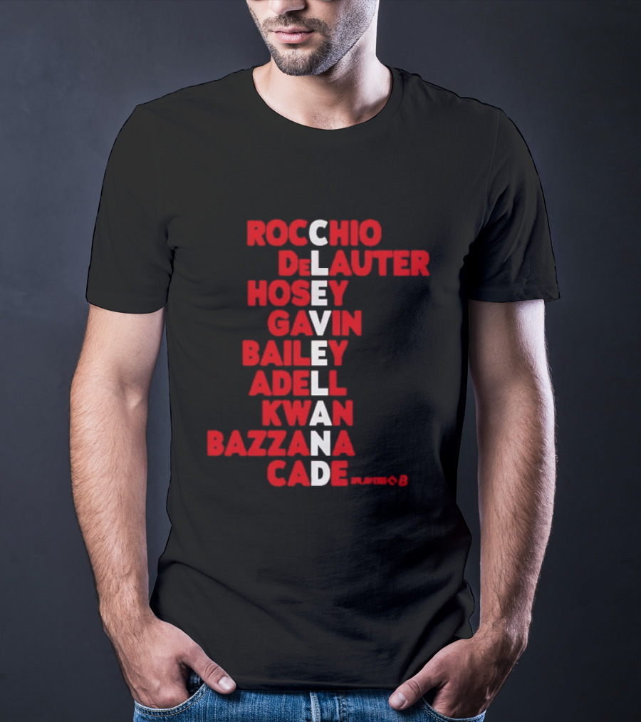 Cleveland Baseball Names Rocchio DeLauter Hosey Gavin Bailey Adell Kwan Bazzana Cade 2026 T-Shirt
