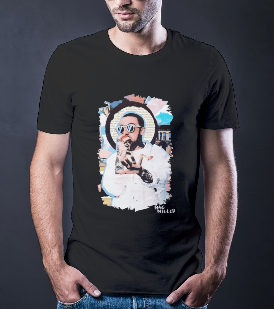 Mac Miller Collage Hip Hop Rap Music Artist Style Fan Merchandise T-Shirt