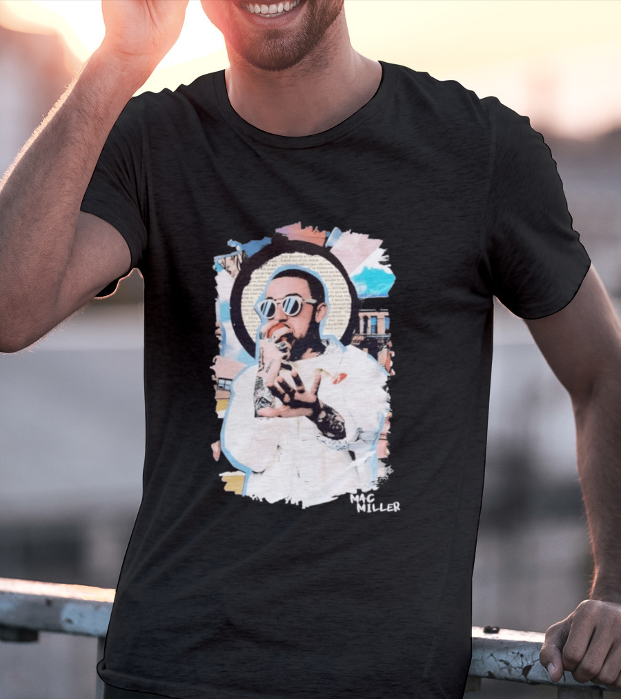 Mac Miller Collage Hip Hop Rap Music Artist Style Fan Merchandise T-Shirt