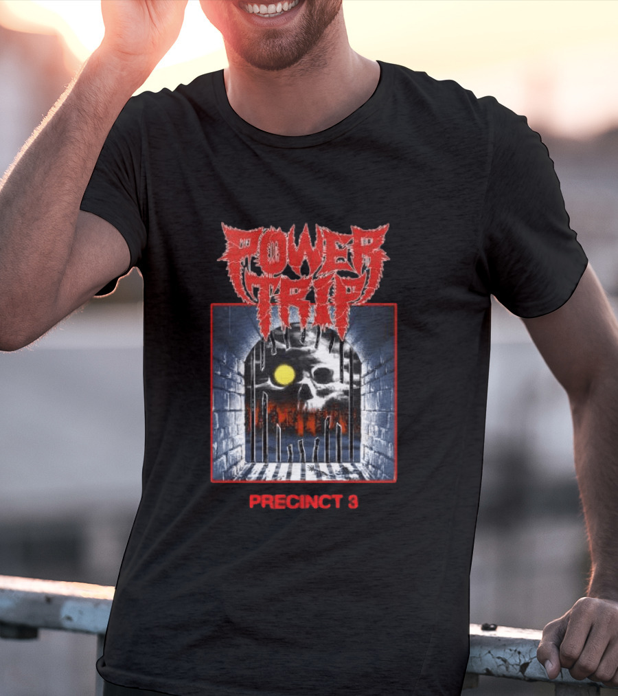 Power Trip Precinct 3 Skull Moon Cave T-Shirt