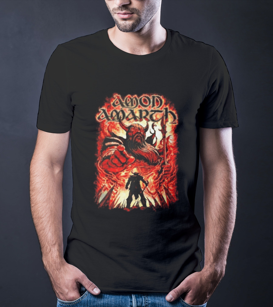 Amon Amarth Oden Wants You Red Zone Viking Warrior T-Shirt