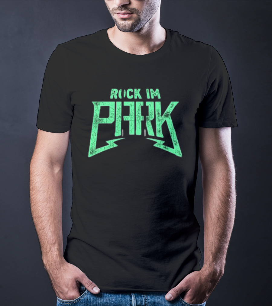 Rock Im Park Festival Merchandise Green Distressed T-Shirt