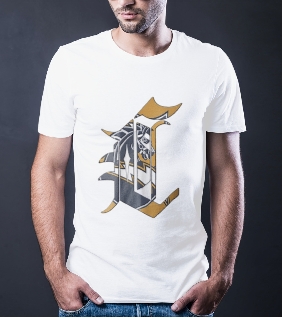 Los Angeles Chargers Old English Letter C Horse Head T-Shirt