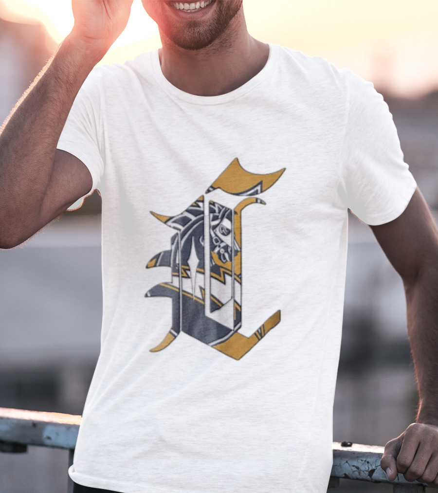 Los Angeles Chargers Old English Letter C Horse Head T-Shirt