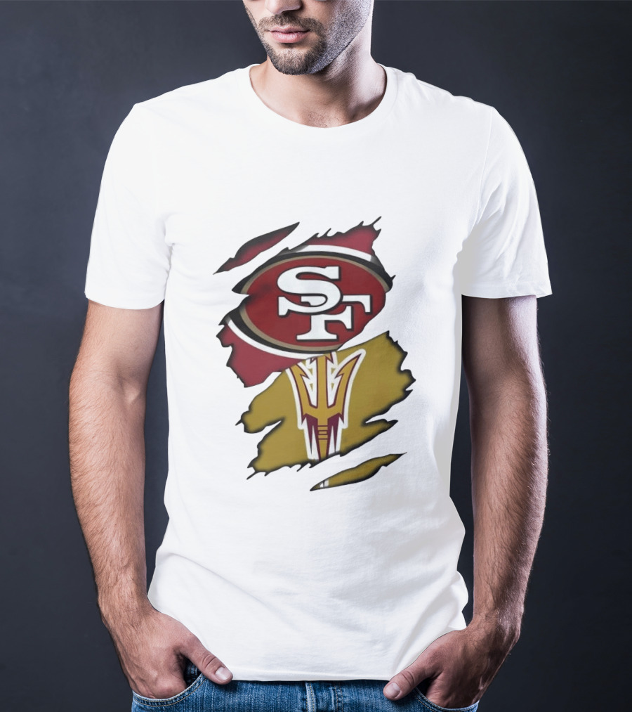 San Francisco 49ers Arizona State Sun Devils SF ASU Collaboration T-Shirt