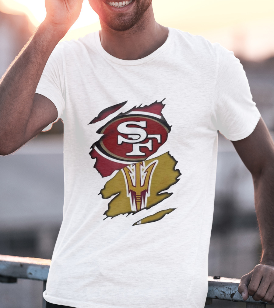 San Francisco 49ers Arizona State Sun Devils SF ASU Collaboration T-Shirt