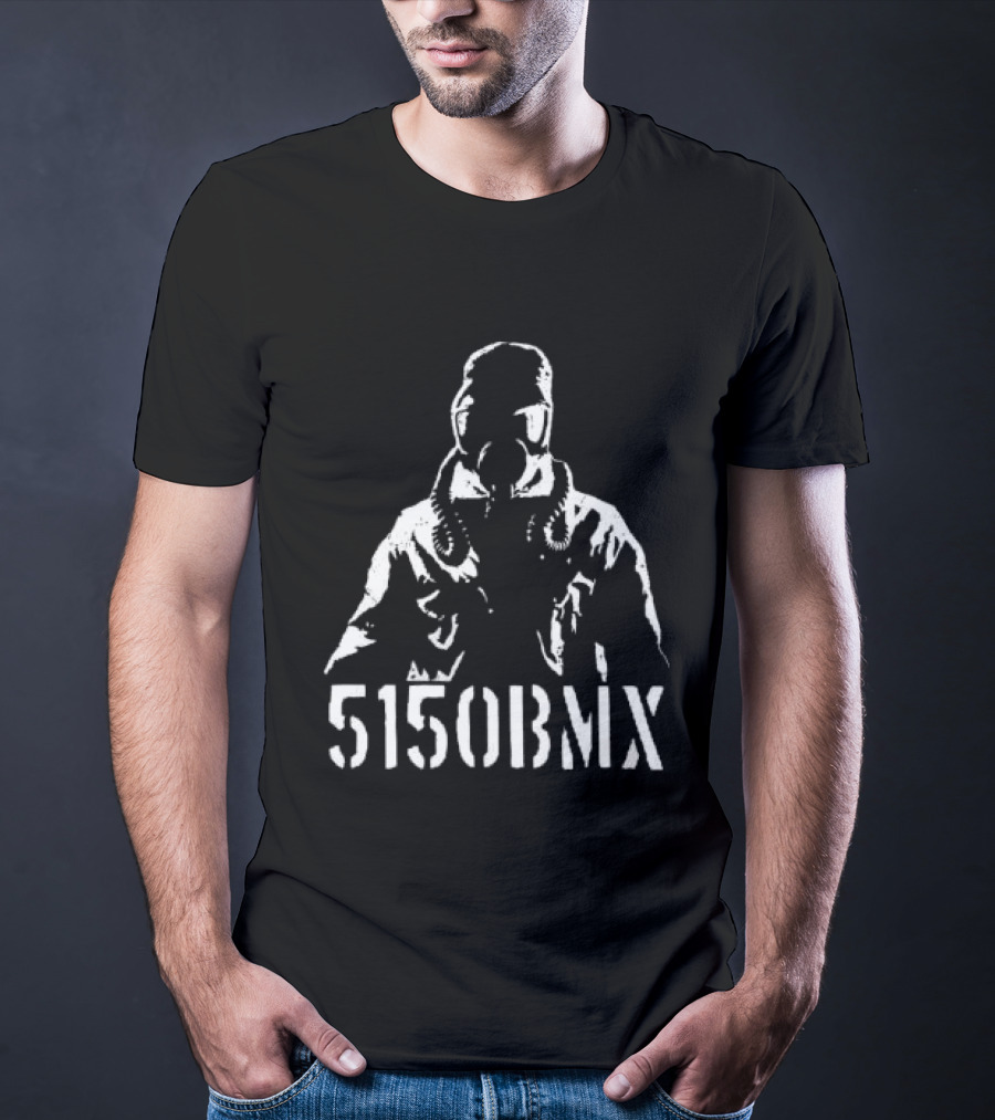 5150BMX Store Gas Mask Rider Ode To Anthem T-Shirt