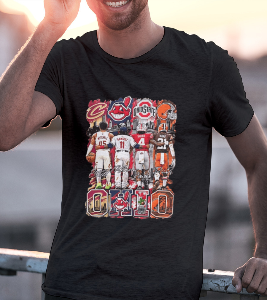 Ohio Cavaliers Guardians Buckeyes Browns Mitchell Ramirez Smith Ward T-Shirt