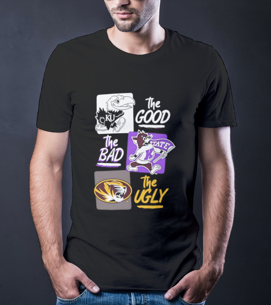 Kansas Jayhawks Wildcats Tigers The Good The Bad The Ugly T-Shirt